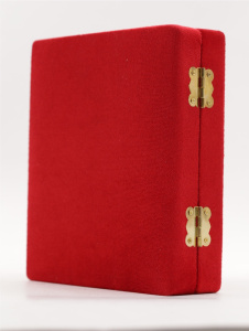 Складень (ERM) 11х13  бархат Вставка металл со стразами, КРАСНЫЙ (2)