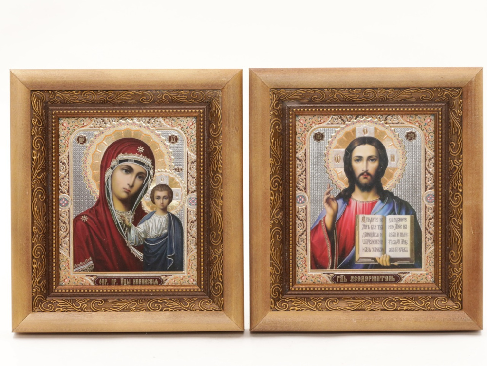 КИОТЫ 15х18 (ERM) ДЕРЕВО, ЗОЛОТОЙ багет, ПАРА №8