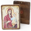 Икона деревянная под старину 17х23, Смоленская