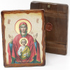 Икона деревянная под старину 17х23, Знамение