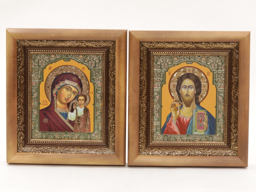 КИОТЫ 15х18 (ERM) ДЕРЕВО, ЗОЛОТОЙ багет, ПАРА №3