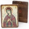 Икона деревянная под старину 17х23, Умягчение злых сердец