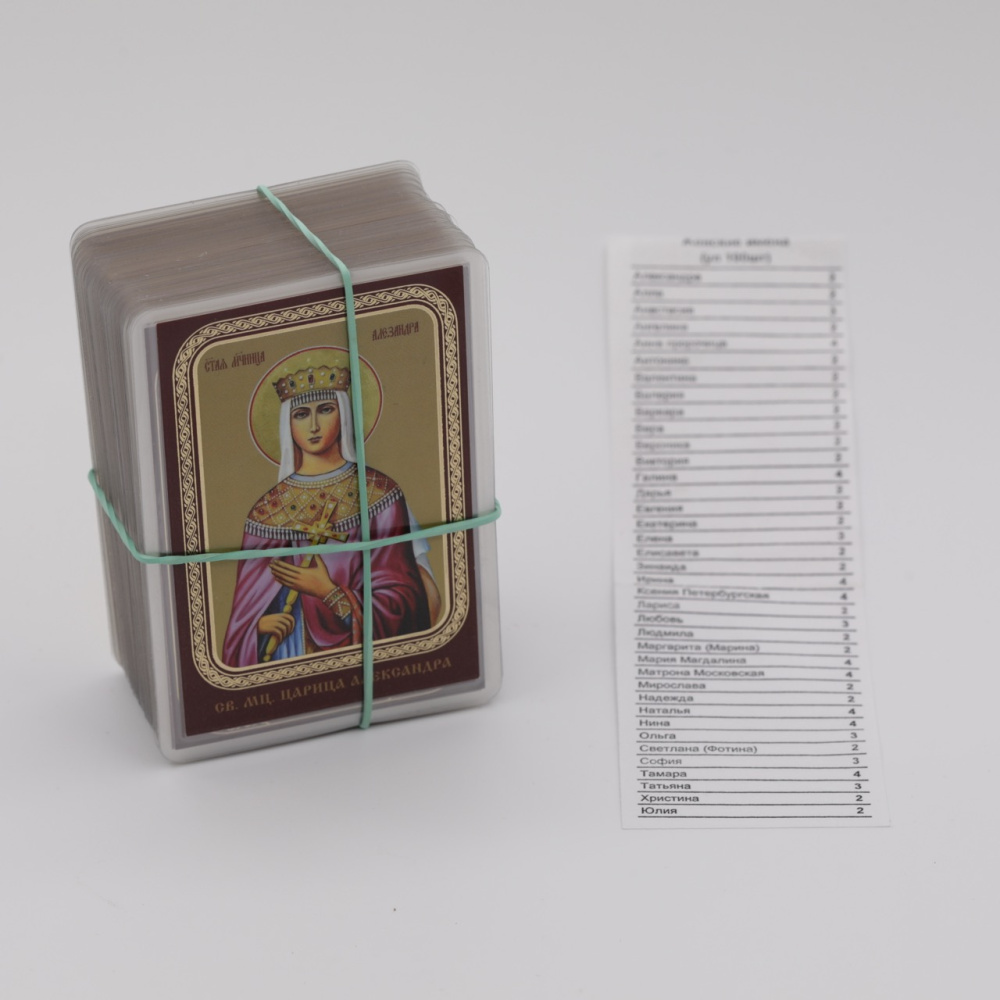 Набор икон ламинат 65x95, Женские имена (уп 100шт)