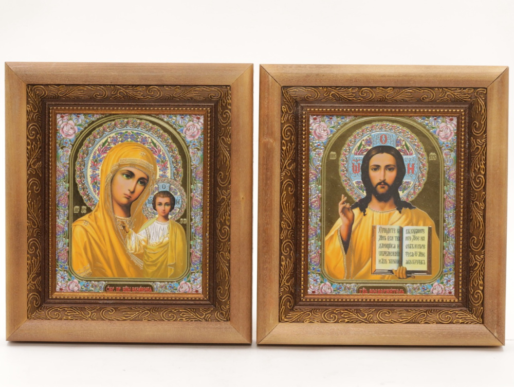 КИОТЫ 15х18 (ERM) ДЕРЕВО, ЗОЛОТОЙ багет, ПАРА №1 (желт)