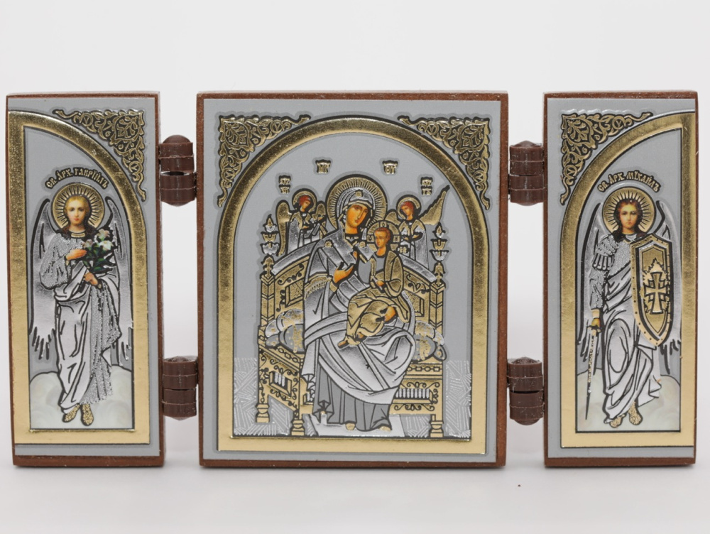 Складень (IMP) 4х5 МДФ СО СТВОРКАМИ, Всецарица (серебро)