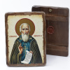 Икона деревянная под старину 17х23, Сергий Радонежский