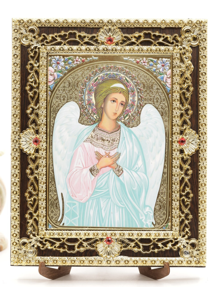 Икона 17x22 (ERM) на планшете, ЗОЛОТОЙ АЖУР, Ангел Хранитель №1