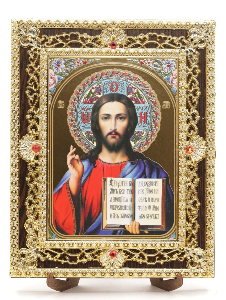 Икона 17x22 (ERM) на планшете, ЗОЛОТОЙ АЖУР, Казанская №1 (красн)