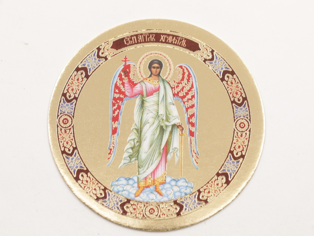 Икона круг D5см, Ангел Хранитель (рост)