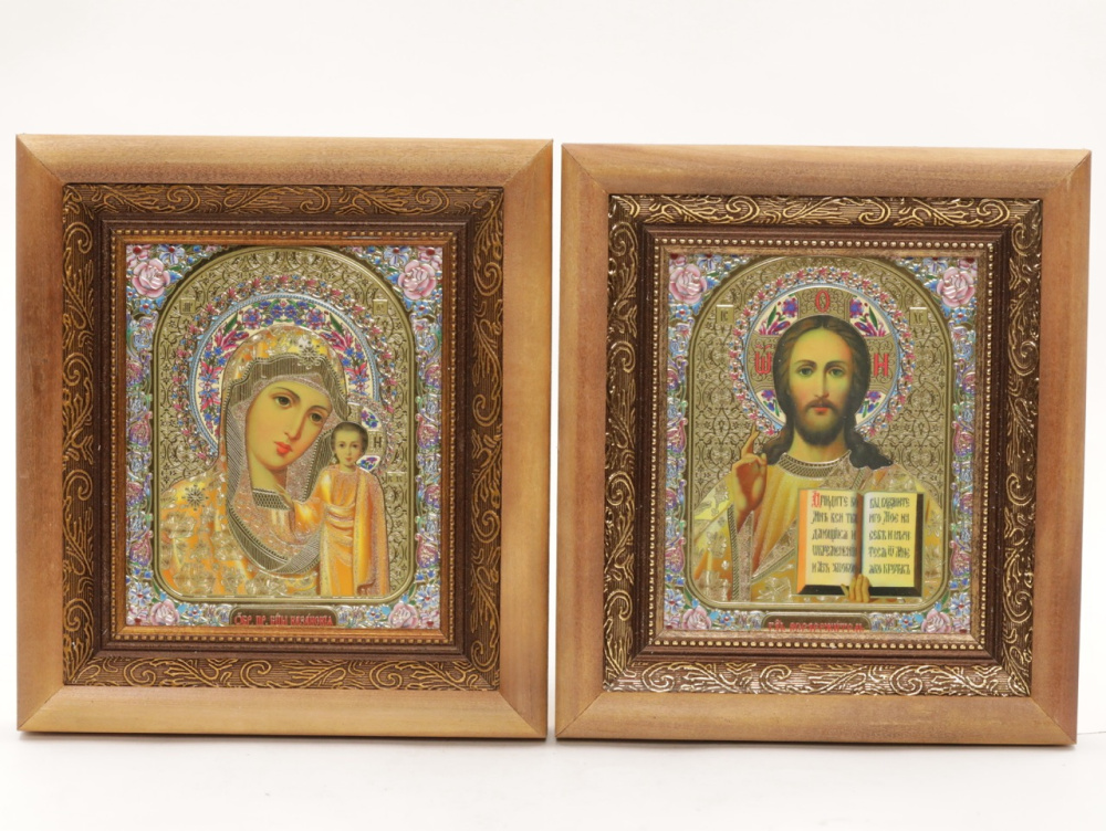 КИОТЫ 15х18 (ERM) ДЕРЕВО, ЗОЛОТОЙ багет, ПАРА №2