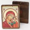 Икона деревянная под старину 17х23, Казанская