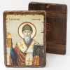 Икона деревянная под старину 17х23, Спиридон 1