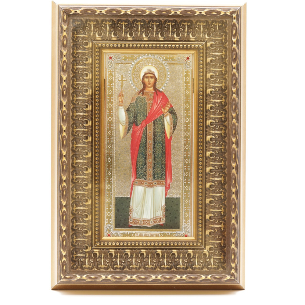 Икона  9x19 со стразами, багет АНТИЧНЫЙ, Христина