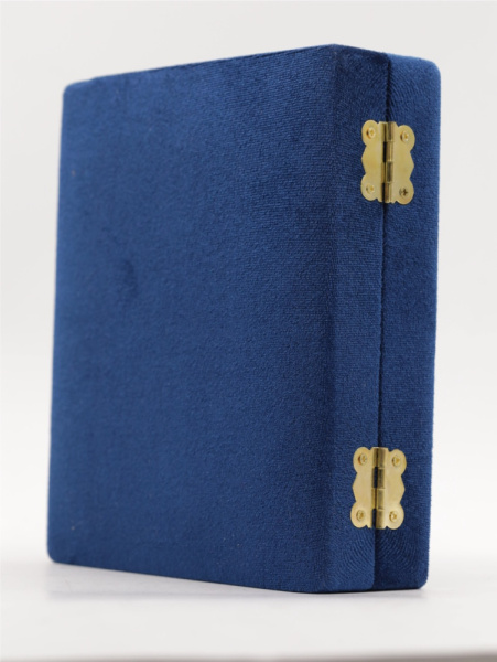 Складень (ERM) 11х13  бархат Вставка металл со стразами, СИНИЙ (2)