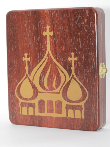 Складень (ERM) 15x18 КРАСНОЕ ДЕРЕВО вставка металл со стразами (2)