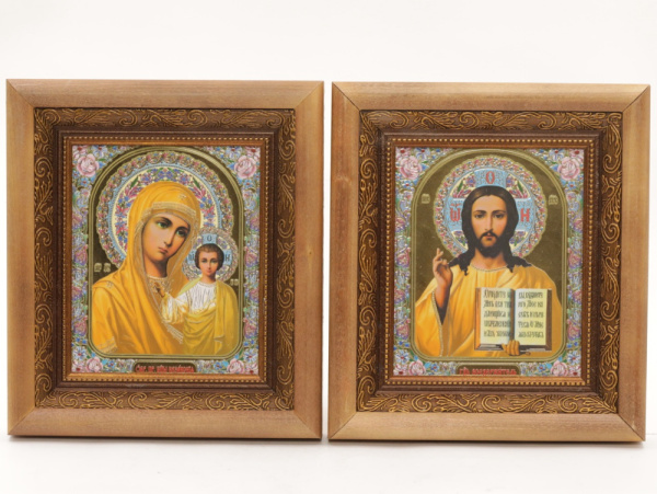 КИОТЫ 15х18 (ERM) ДЕРЕВО, ЗОЛОТОЙ багет, ПАРА №1 (желт)