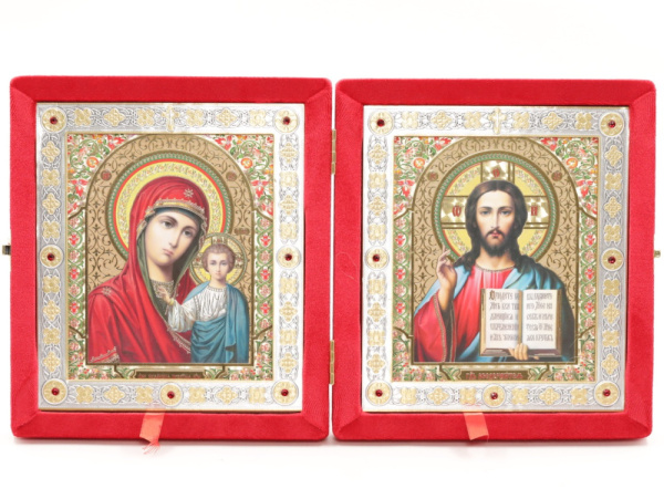 Складень (ERM) 15х18  бархат Вставка металл, КРАСНЫЙ №12