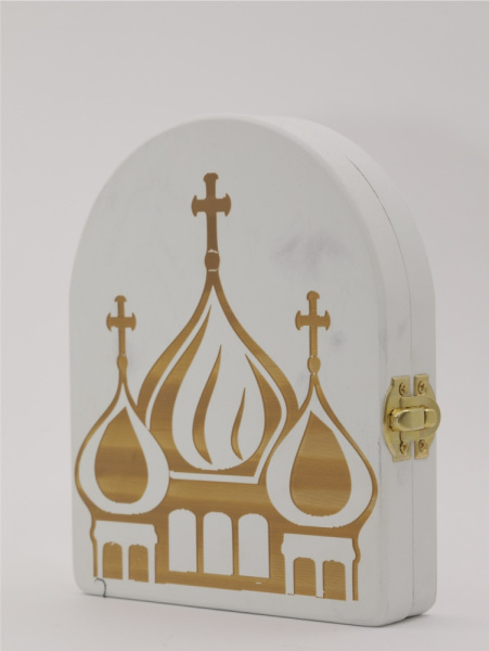 Складень (ERM) 11x14, БЕЛЫЙ АРКА, Спаситель - Казанская (РИЗА) (4)