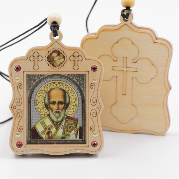 Авто икона (ERM) 4х3,5см, Николай Чудотворец