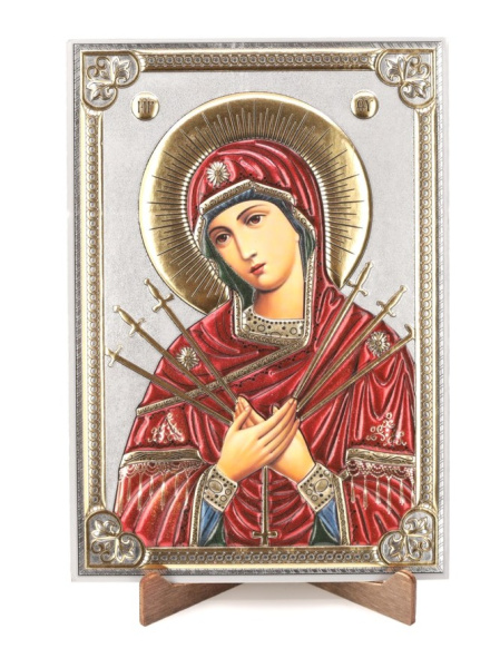 Лик полигр. 11х16, Серебро, оверпринт, Семистрельная (академ)