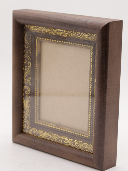 КИОТ под лик 11х13,5см (ERM) ТЕМНОЕ дерево, ЗОЛОТОЙ багет (2)