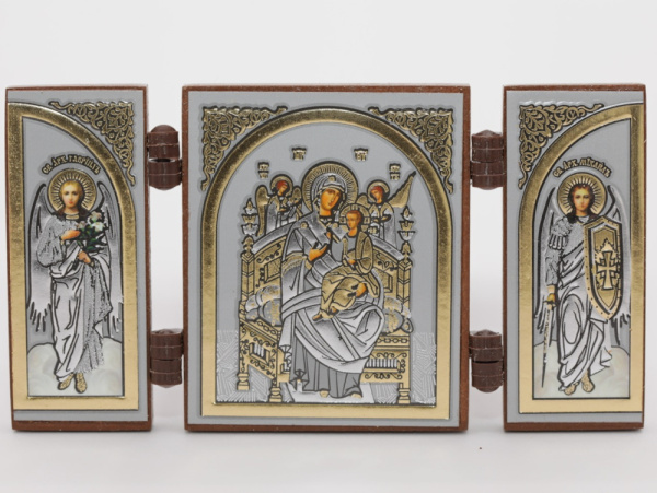 Складень (IMP) 4х5 МДФ СО СТВОРКАМИ, Всецарица (серебро)