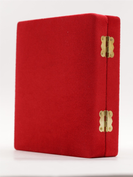 Складень (ERM) 11х13  бархат Вставка металл со стразами, КРАСНЫЙ (2)