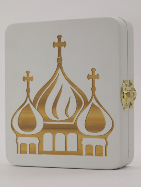 Складень (ERM) 10x12, БЕЛЫЙ золотая АРКА (2)