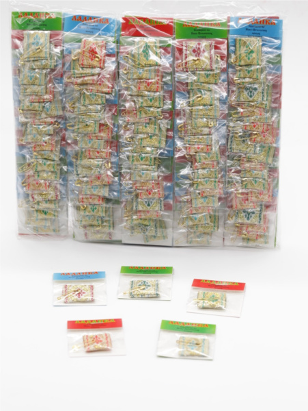 Ладанка парчёвая с булавочкой, ассорти уп 200шт