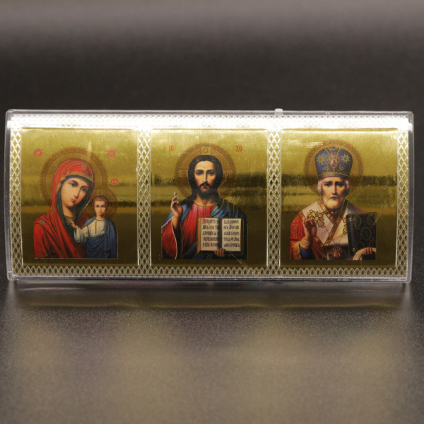 Икона Автомобильная Стекло 12x5, Софрино, ЗОЛОТО 2