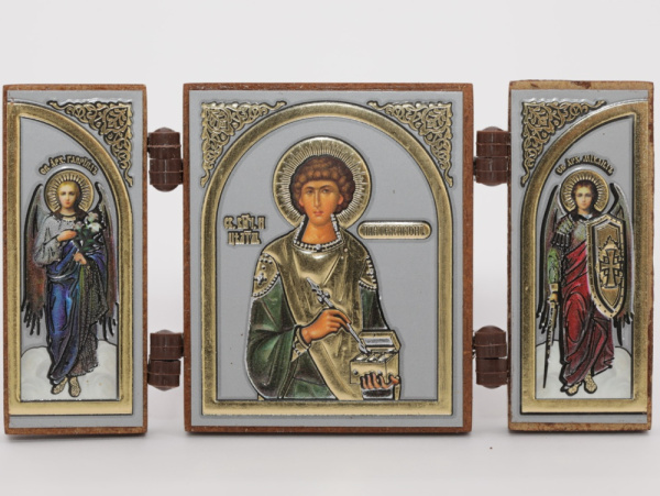 Складень (IMP) 4х5 МДФ СО СТВОРКАМИ, Пантелеймон (серебро, цвет)