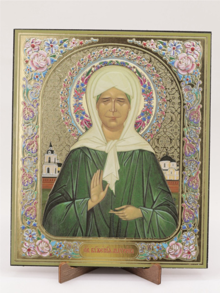 Икона на оргалите 15x18 (тисн), 001 Матрона (2)