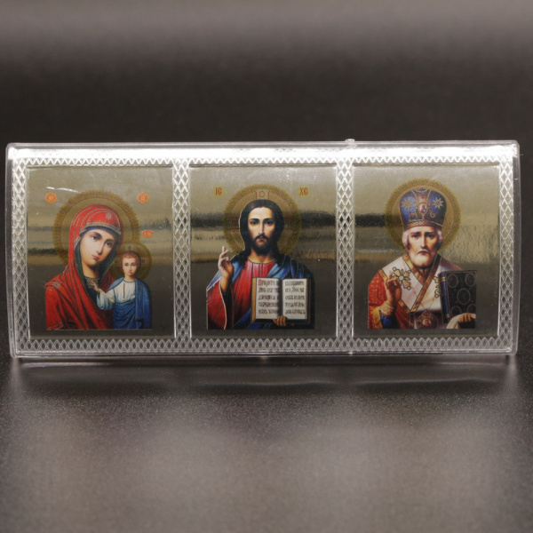 Икона Автомобильная Стекло 12x5, Софрино, СЕРЕБРО (2)