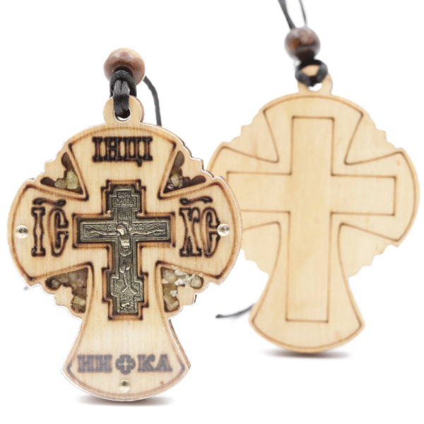 Авто икона (ERM) КРЕСТ Георгиевский 6х5см, ЗОЛОТО