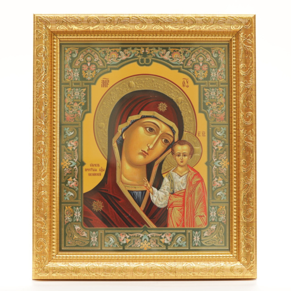 Икона 20x24 (BOG) багет ЗОЛОТО, Казанская №3