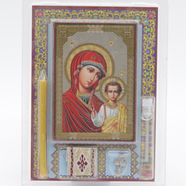 Набор освященный в блистере, Казанская