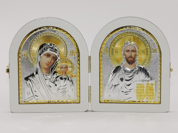 Складень (ERM) 11x14, ВЕНГЕ АРКА, Спаситель - Казанская (РИЗА)